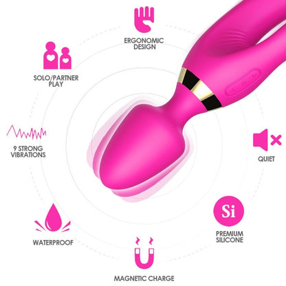 ARMONY - MASSAGEADOR E VIBRADOR RABBIT FÚCSIA