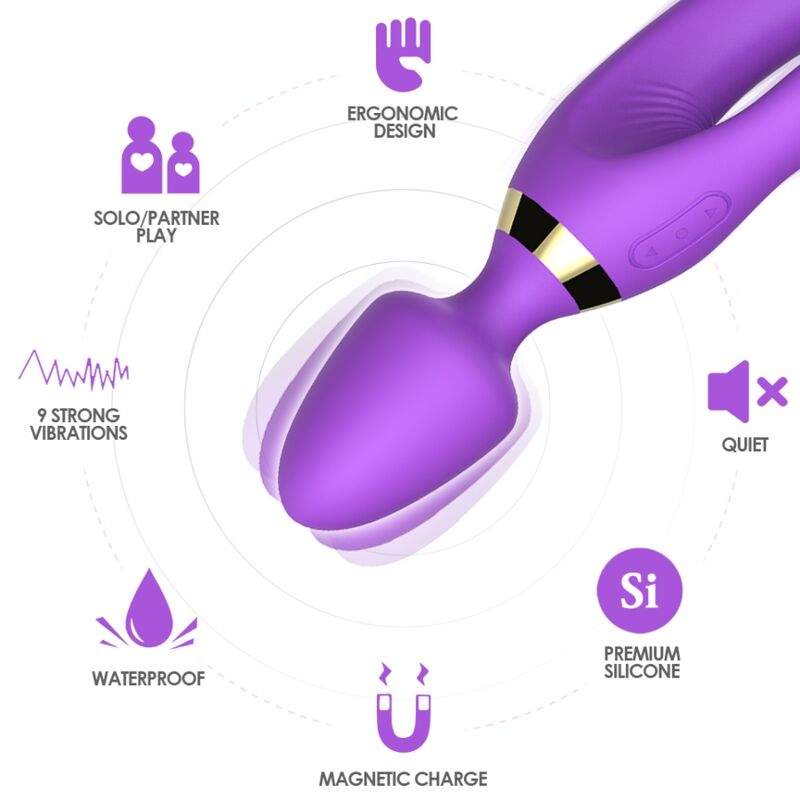ARMONY - MASSAGEADOR E VIBRADOR RABBIT ROXO
