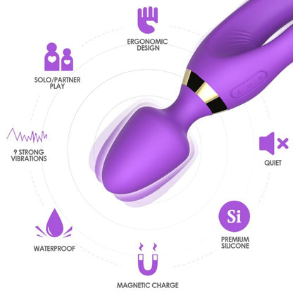 ARMONY - MASSAGEADOR E VIBRADOR RABBIT ROXO