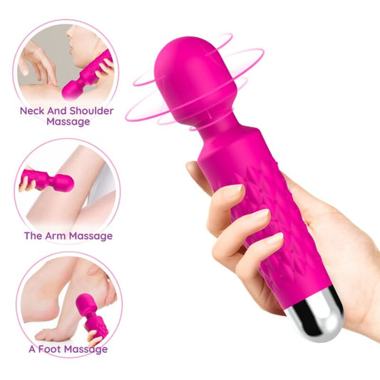 ARMONY - POSTMAN MASSAGEADOR E VIBRADOR SUPER FLEXÍVEL CABEÇA FÚCSIA