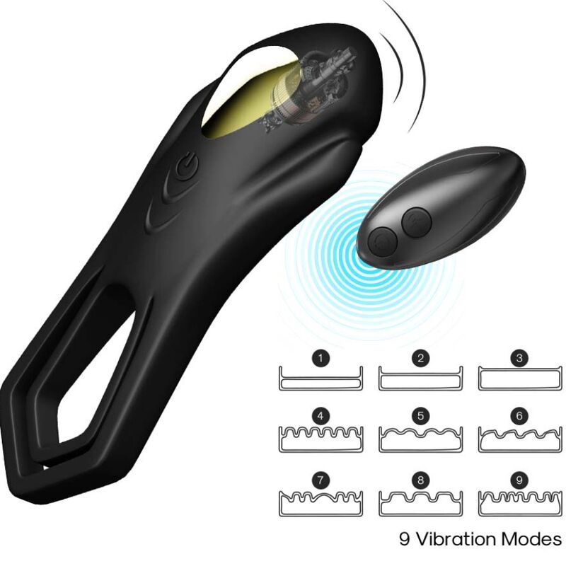 ARMONY - ROADSTER VIBRATOR DOUBLE RING CONTROLE REMOTO PRETO