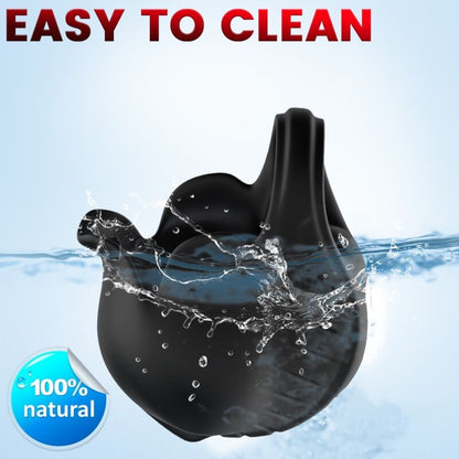 ARMONY - ANEL VIBRADOR COM VENTOSA PRETO