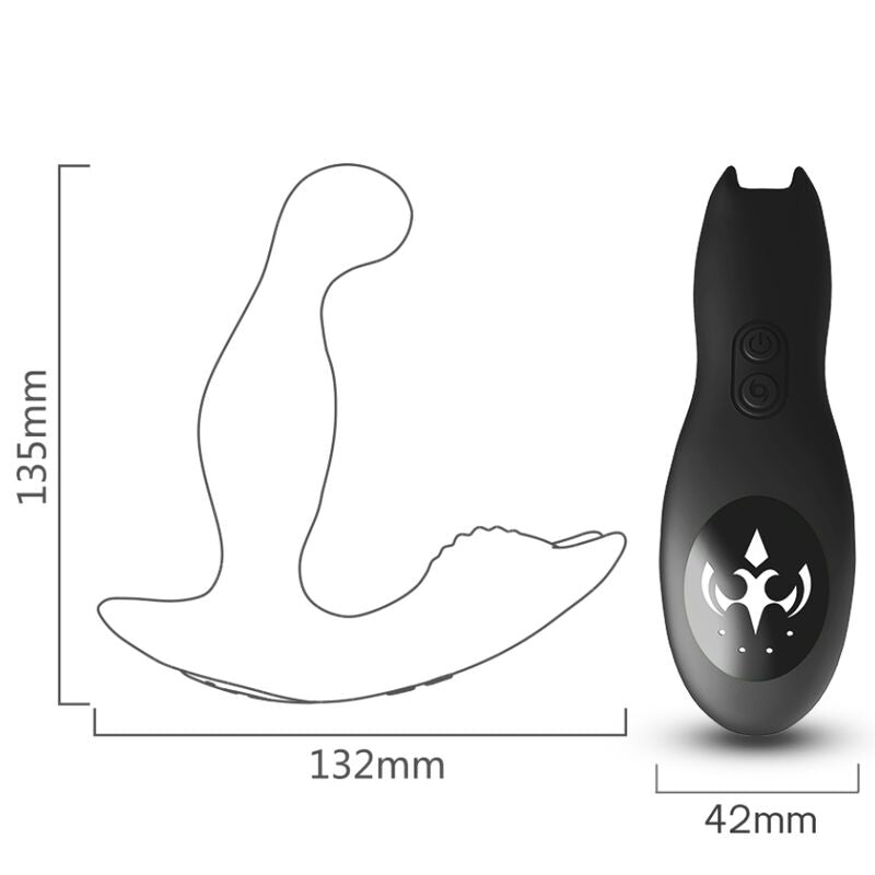ARMONY - BAT KING VIBRADOR ANAL ROTATOR DE PRÓSTATA CONTROLE REMOTO PRETO