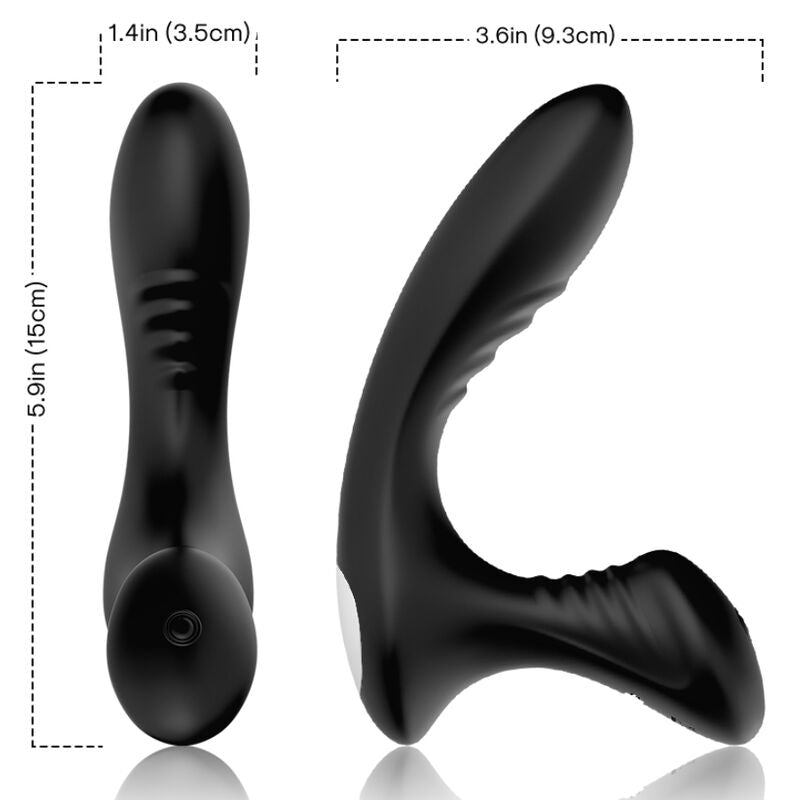 ARMONY - VIBRADOR STORM ANAL PRÓSTATA E PLUG CONTROLE REMOTO PRETO