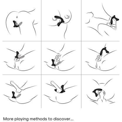 ARMONY - VIBRADOR STORM ANAL PRÓSTATA E PLUG CONTROLE REMOTO PRETO