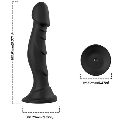 ARMONY - DILDO VIBRADOR E PLUG ANAL CONTROLE REMOTO PRETO