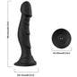 ARMONY - DILDO VIBRADOR E PLUG ANAL CONTROLE REMOTO PRETO