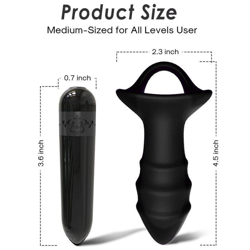 ARMONY - VIBRADOR DE DEDO KYLIN E PLUG ANAL CONTROLE REMOTO PRETO
