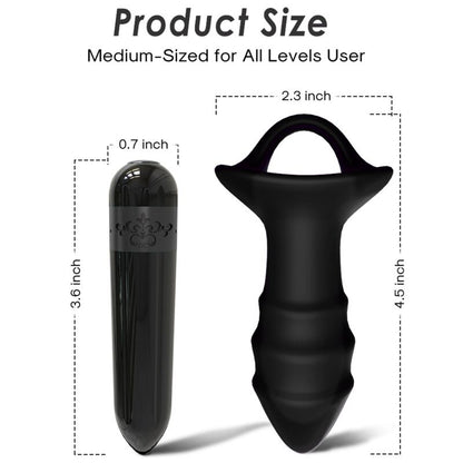 ARMONY - VIBRADOR DE DEDO KYLIN E PLUG ANAL CONTROLE REMOTO PRETO