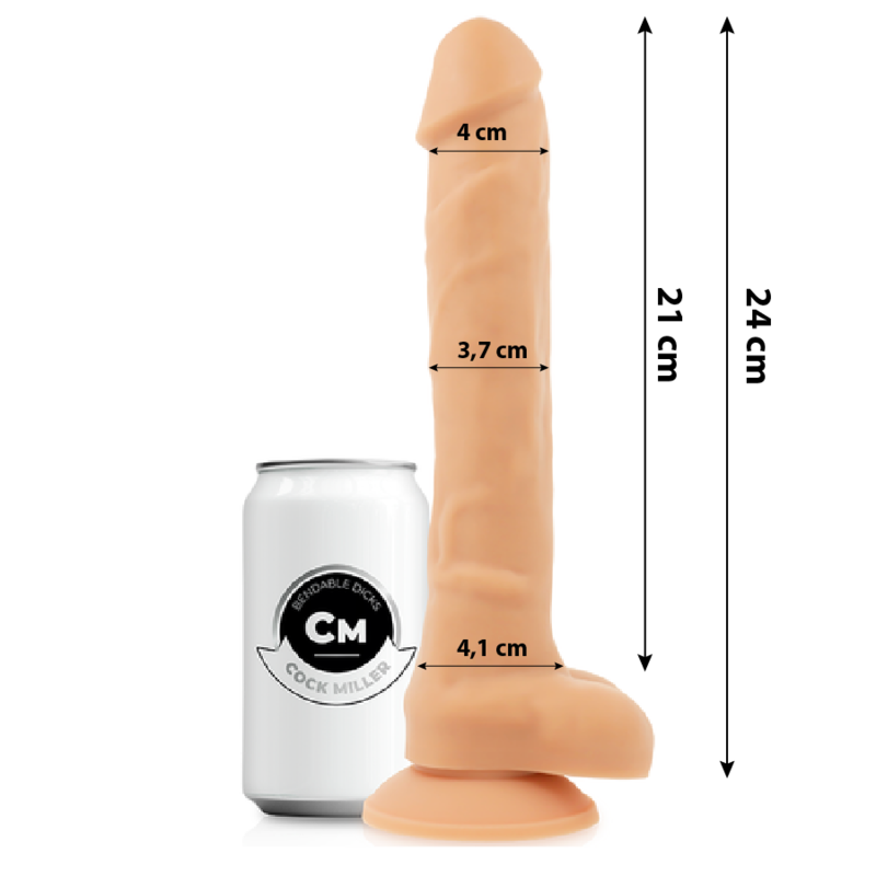 COCK MILLER - SILICONE DENSIDADE ARTICULÁVEL COCKSIL 24 CM