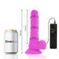 DIVERSIA - DILDO VIBRANTE FLEXÍVEL ROXO 20,5 CM -O- 4,2 CM