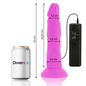 DIVERSIA - DILDO VIBRANTE FLEXÍVEL ROXO 23 CM -O- 4,3 CM