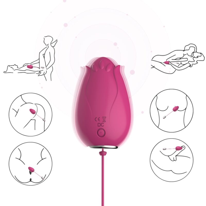 ARMONY - VIBRADOR MANDALA EGG CONTROLE REMOTO PONTO G FÚCSIA