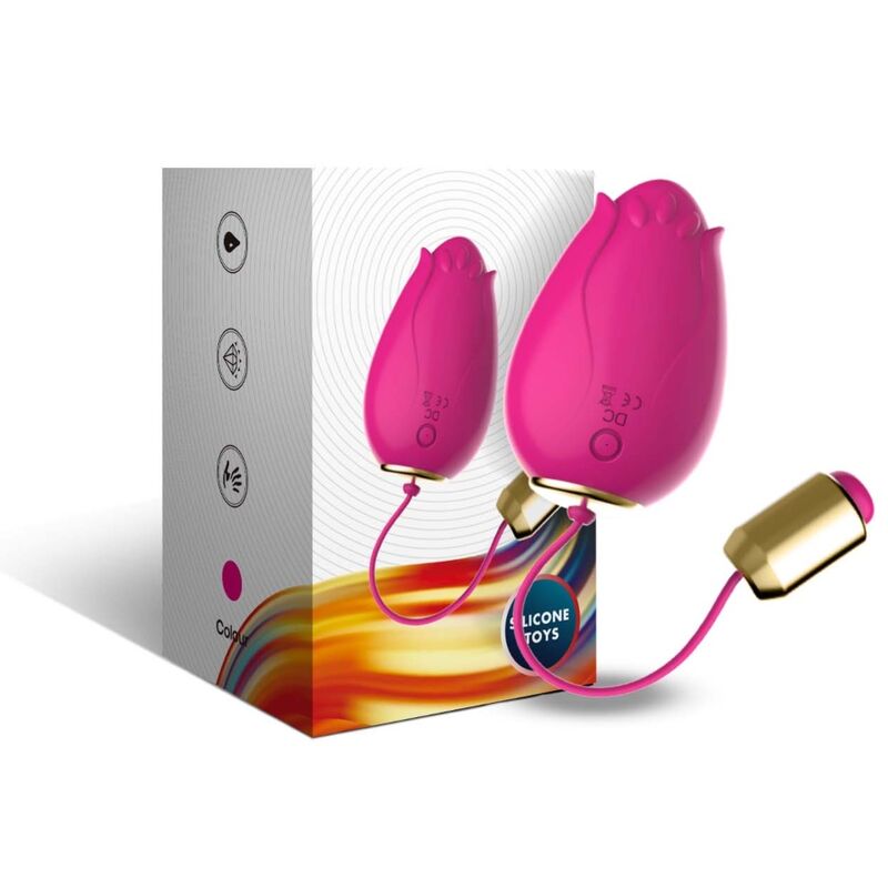 ARMONY - VIBRADOR MANDALA EGG CONTROLE REMOTO PONTO G FÚCSIA
