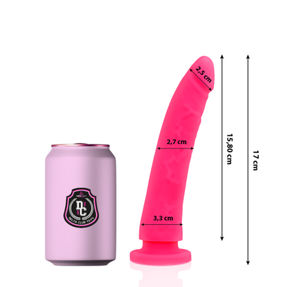 DELTA CLUB - BRINQUEDOS DILDO ROSA SILICONE MÉDICO 17 CM -O- 3 CM