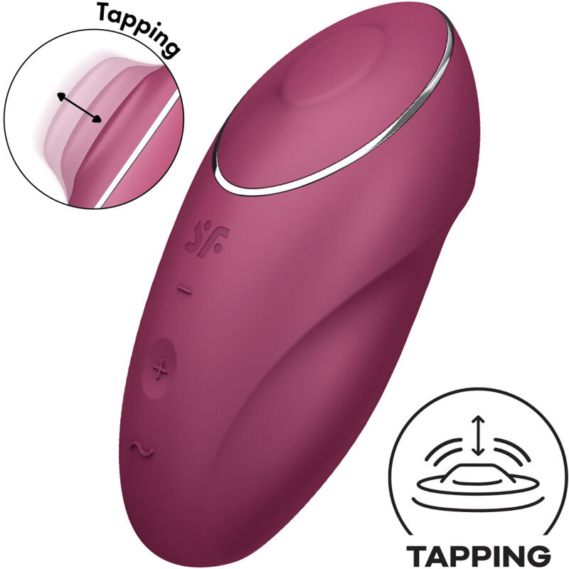 SATISFYER - TAP &amp; CLIMAX 1 AUFLEGEVIBRATOR ROT