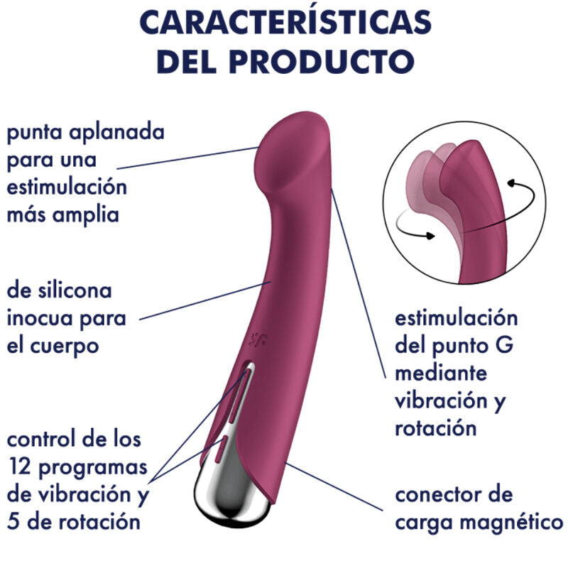 SATISFYER - G-SPORT 1 ROTATOR VIBRADOR GIRATÓRIO VERMELHO