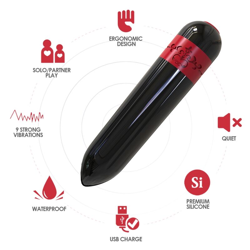 ARMONY - ROCKET VIBRATOR BULLET CONTROLE REMOTO PRETO