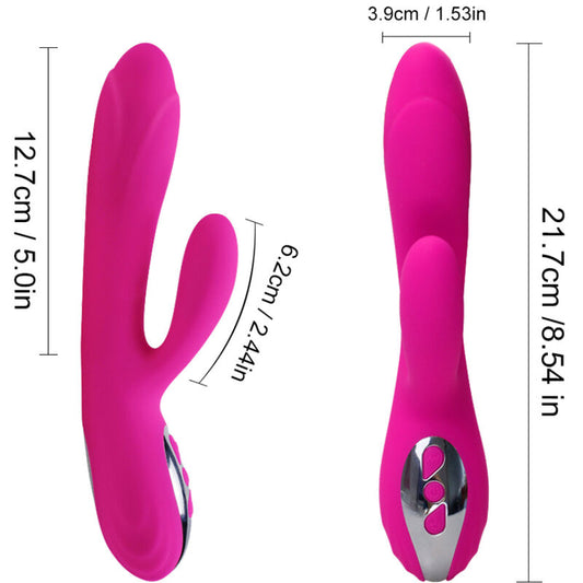 ARMONY - VIBRADOR FLEXÍVEL E ESTIMULADOR COM EFEITO DE CALOR FÚCSIA