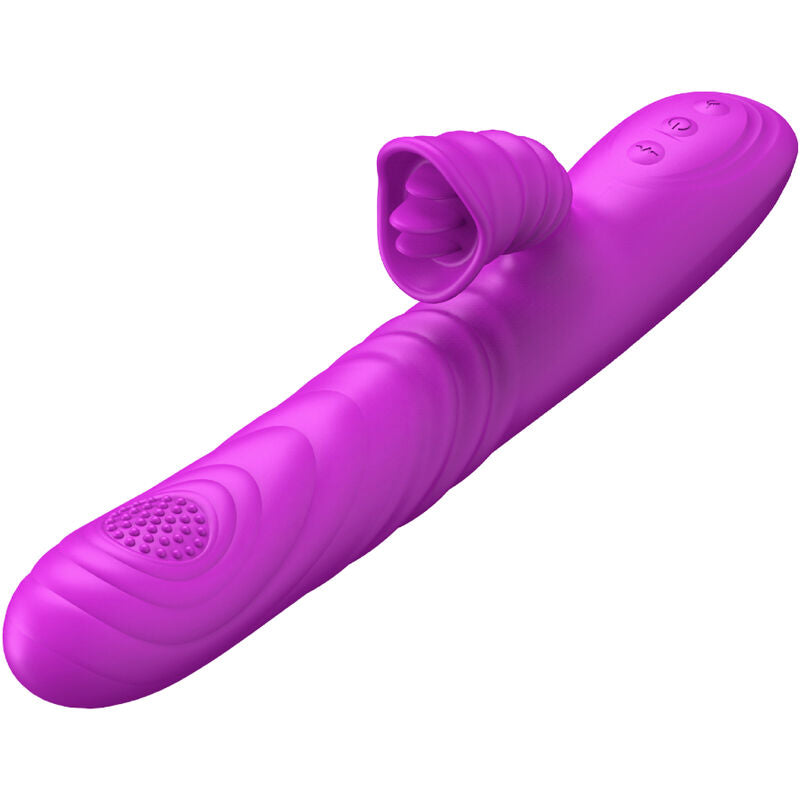ARMONY - ANGELIA VIBRADOR MULTIFUNCIONAL COM LÍNGUA ESTIMULANTE EFEITO CALOR VIOLETA