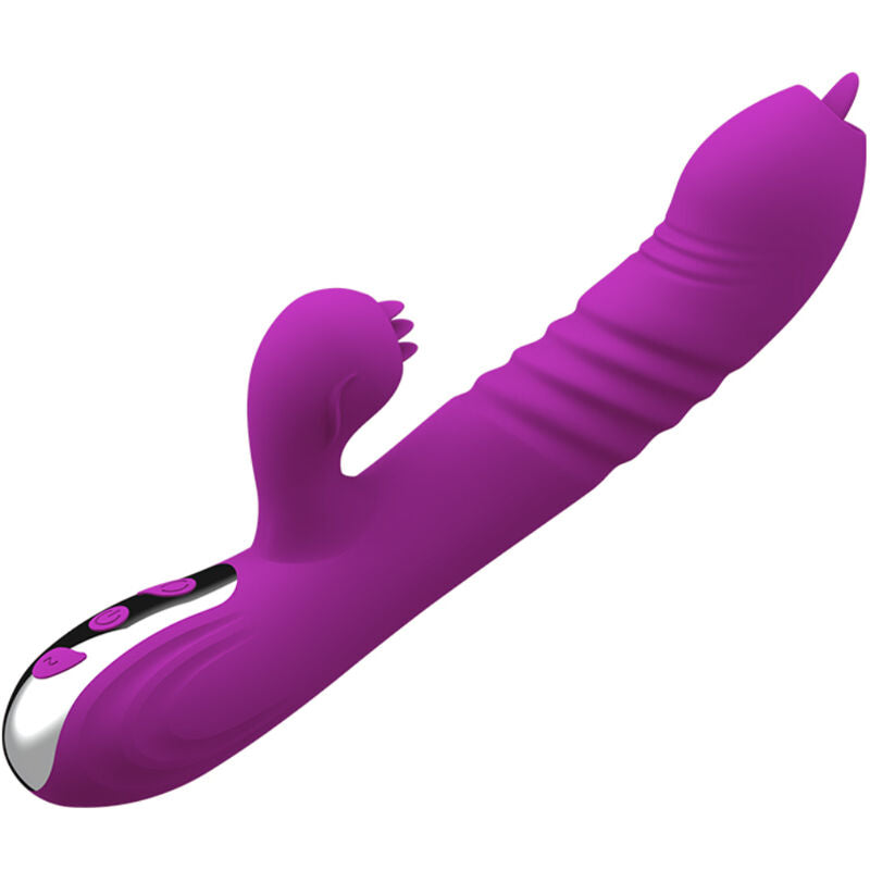 ARMONY - VIBRADOR MULTIFUNCIONAL FAIRY LÍNGUA DUPLA EFEITO CALOR VIOLETA