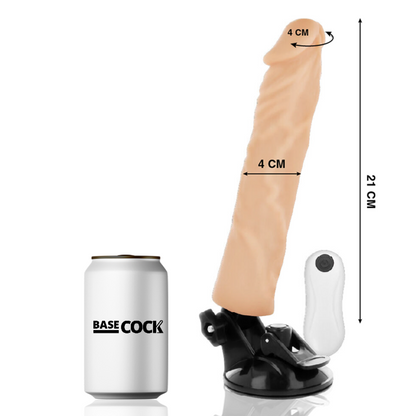 BASECOCK - REALISTISCHER VIBRATOR MIT FERNBEDIENUNG, FLESH 21 CM -O- 4 CM
