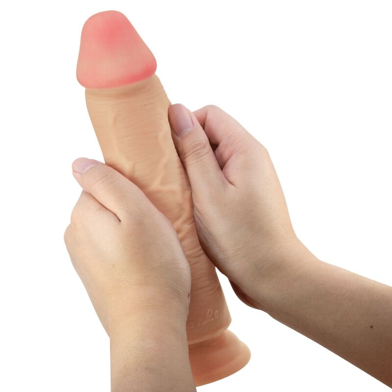 PRETTY LOVE - SÉRIE SLIDING SKIN DILDO REALISTA COM VENTOSA DESLIZANTE DE PELE CARNE 23,4 CM