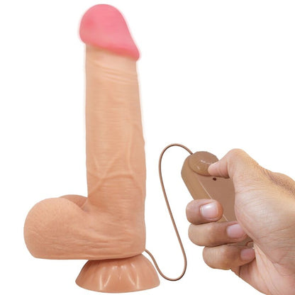 PRETTY LOVE - SÉRIE SLIDING SKIN DILDO REALISTA COM CONTROLE REMOTO SLIDING SKIN VENTOSA CARNE 21,8 CM