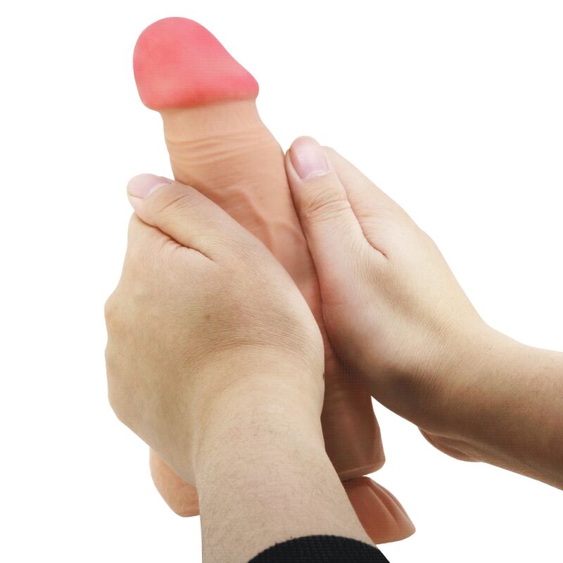 PRETTY LOVE - SÉRIE SLIDING SKIN DILDO REALISTA COM CONTROLE REMOTO SLIDING SKIN VENTOSA CARNE 21,8 CM
