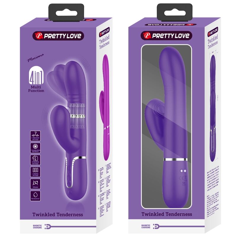 PRETTY LOVE - VIBRADOR MULTIFUNCIONAL PONTO G ROXO