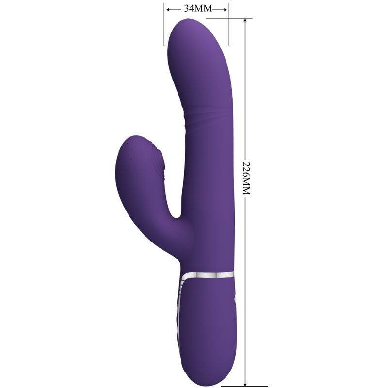 PRETTY LOVE - VIBRADOR MULTIFUNCIONAL PONTO G ROXO