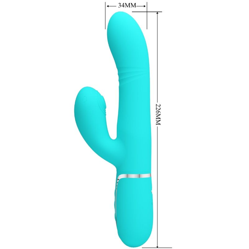 PRETTY LOVE - VIBRADOR MULTIFUNCIONAL PONTO G VERDE ÁGUA