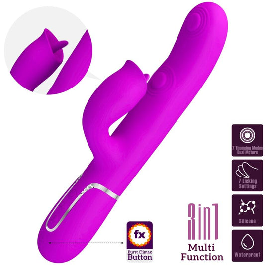PRETTY LOVE - VIBRADOR COELHO COM FÚCSIA DE LAMBIDA