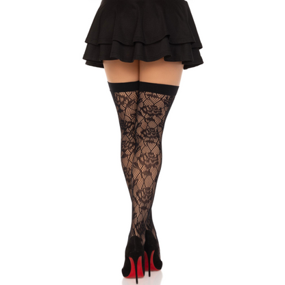 LEG AVENUE - WILD ROSES NETZSTOCK SCHWARZ