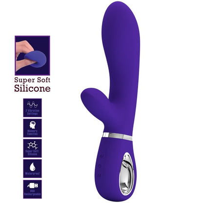PRETTY LOVE - VIBRADOR MULTIFUNCIONAL PONTO G THOMAS ROXO