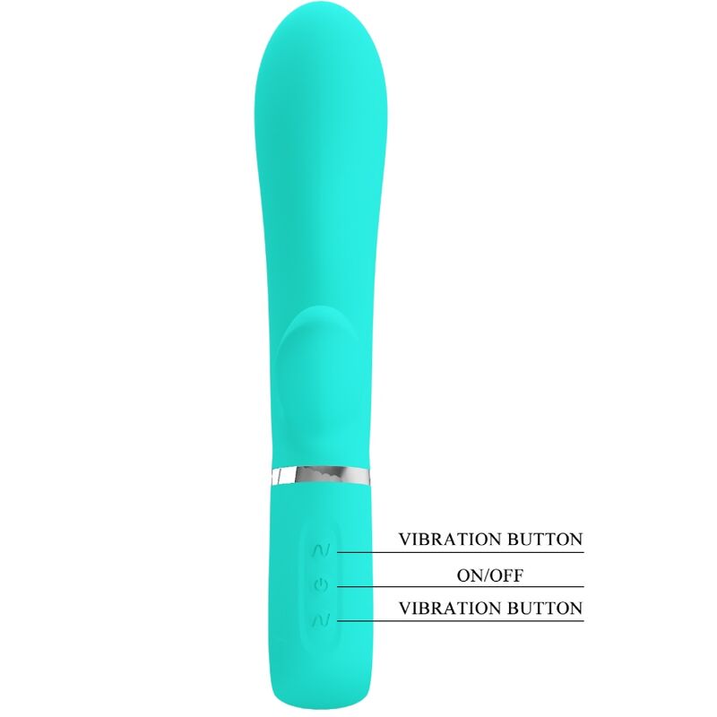 PRETTY LOVE - VIBRADOR MULTIFUNCIONAL PONTO G THOMAS VERDE-ÁGUA