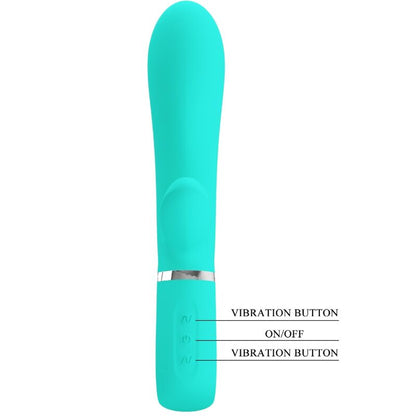 PRETTY LOVE - VIBRADOR MULTIFUNCIONAL PONTO G THOMAS VERDE-ÁGUA