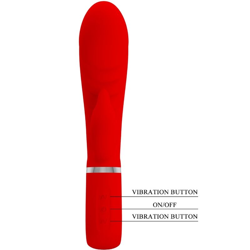 PRETTY LOVE - PRESCOTT MULTIFUNCIONAL VIBRADOR PONTO G VERMELHO