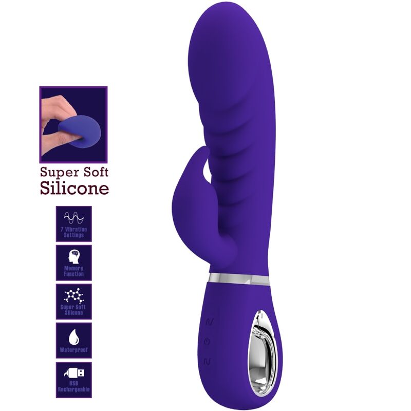 PRETTY LOVE - PRESCOTT MULTIFUNCIONAL VIBRADOR PONTO G ROXO