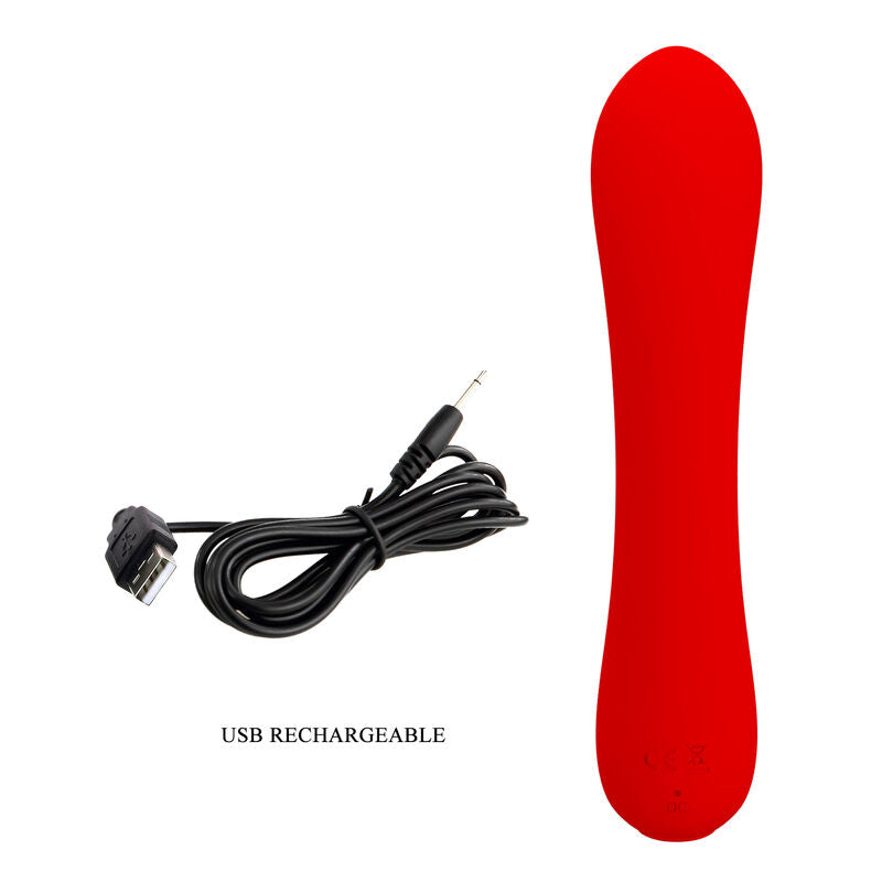 PRETTY LOVE - VIBRADOR RECARREGÁVEL PRESCOTT VERMELHO