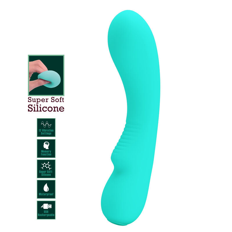 PRETTY LOVE - VIBRADOR RECARREGÁVEL PRESCOTT AQUA GREEN