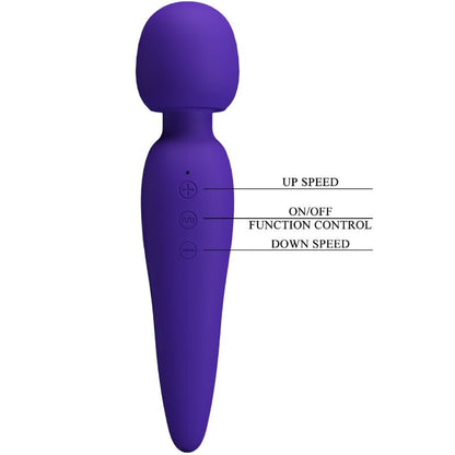 PRETTY LOVE - MEREDITH MASSAGER 12 MODOS DE VIBRAÇÃO ROXO