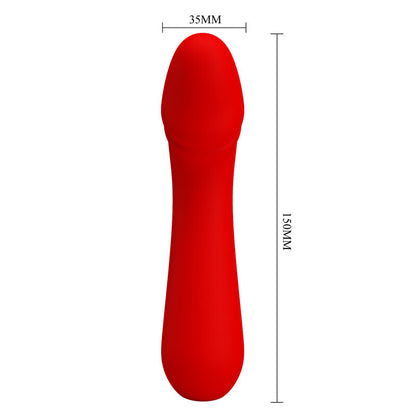 PRETTY LOVE - VIBRADOR RECARREGÁVEL CETUS VERMELHO