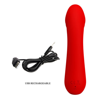 PRETTY LOVE - VIBRADOR RECARREGÁVEL CETUS VERMELHO