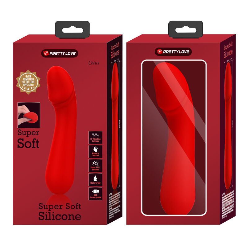 PRETTY LOVE - VIBRADOR RECARREGÁVEL CETUS VERMELHO