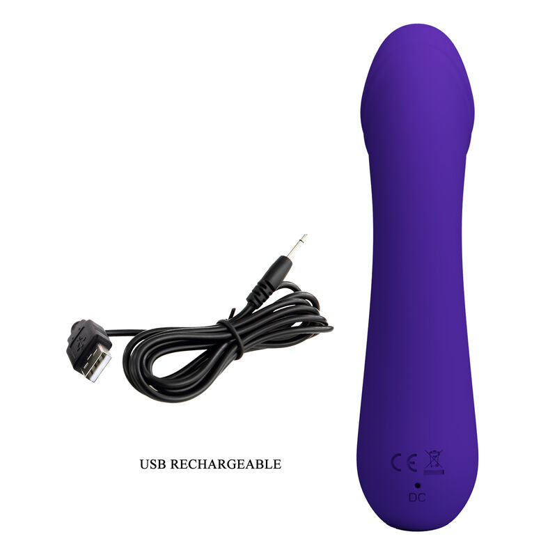 PRETTY LOVE - VIBRADOR RECARREGÁVEL CETUS ROXO