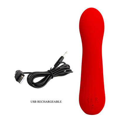 PRETTY LOVE - VIBRADOR RECARREGÁVEL FAUN VERMELHO
