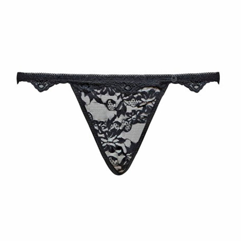 LIVCO CORSETTI FASHION - BELITA LC 90231 SUTIÃ + CALCINHA + CINTO-LIGA PRETO S/M