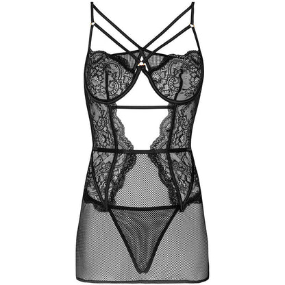 LIVCO CORSETTI FASHION - BARIRIN LC 90633 CAMISA + CALCINHA PRETA