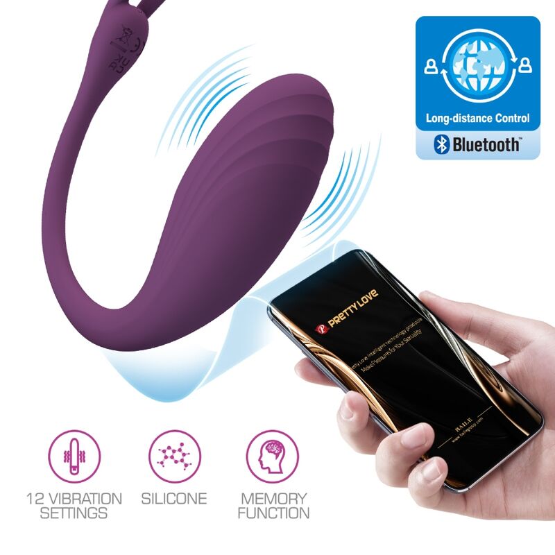 PRETTY LOVE - CATALINA VIBRATOR APP CONTROLE REMOTO ROXO